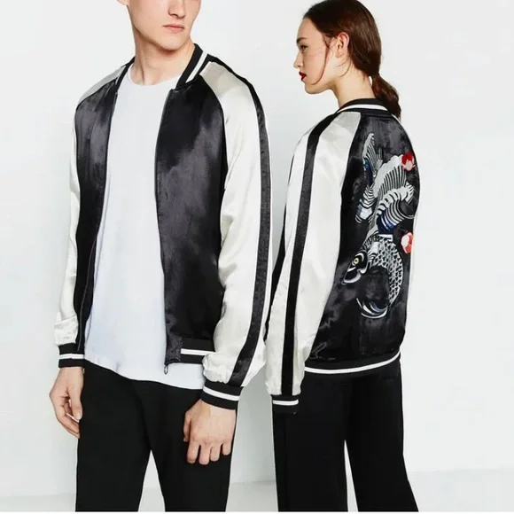 zara mens embroidered jacket
